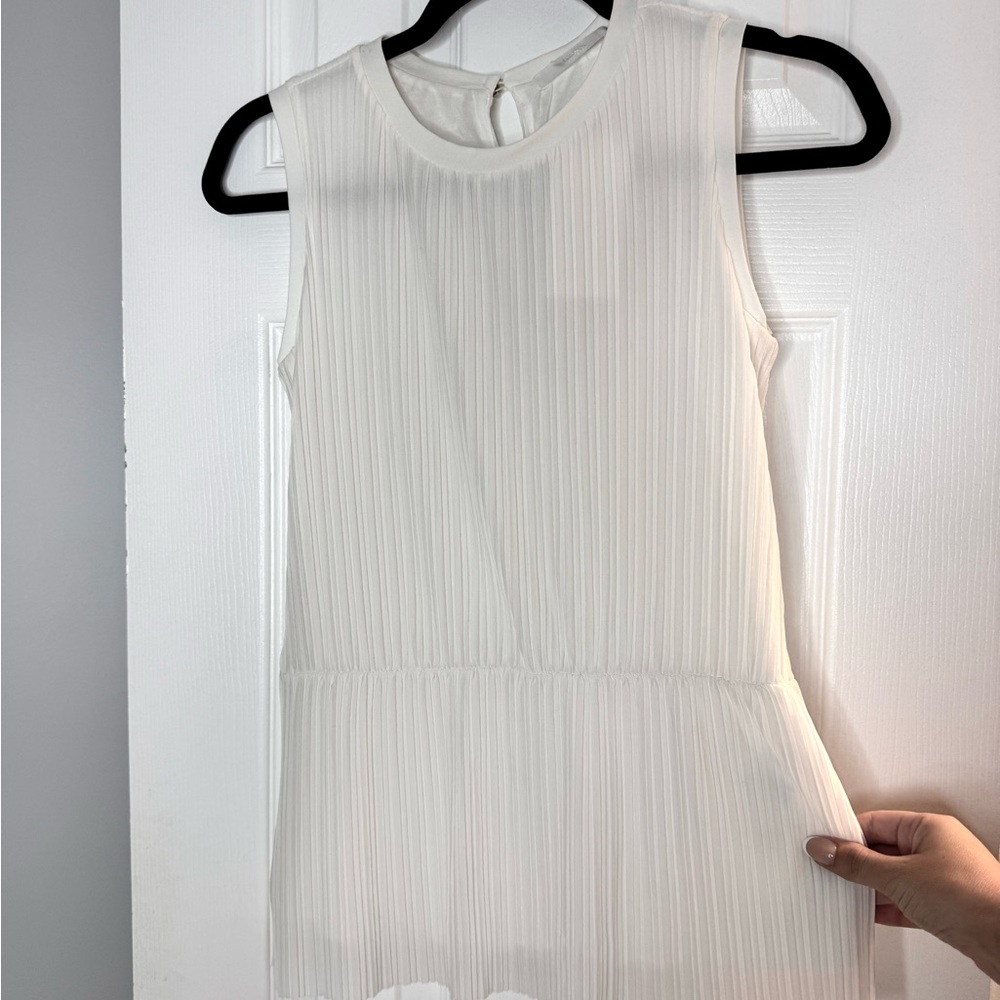 Hugo Boss White Pleated Top
